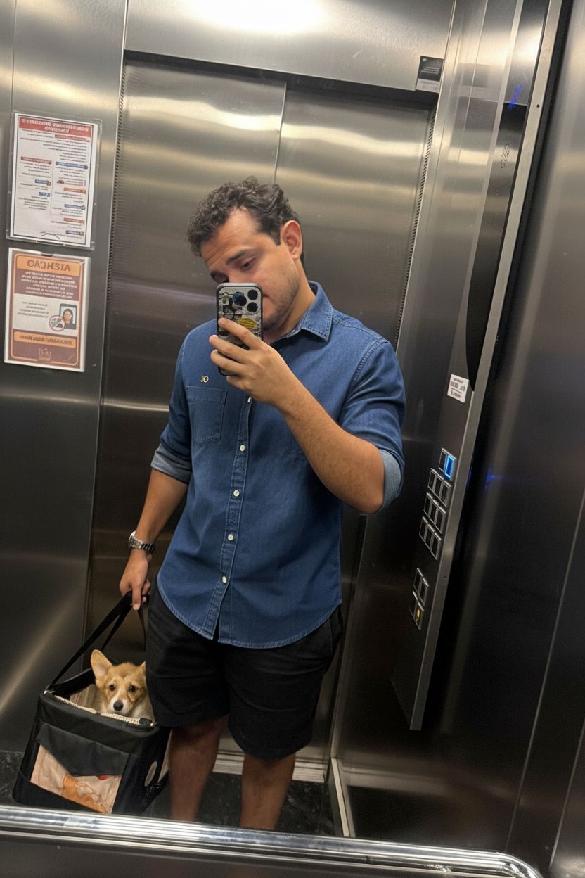 Look casual com camisa jeans